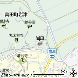 福岡県みやま市高田町岩津970周辺の地図
