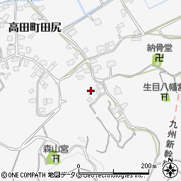福岡県みやま市高田町田尻989周辺の地図