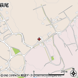 大分県大分市萩尾奥周辺の地図