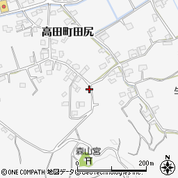 福岡県みやま市高田町田尻813周辺の地図
