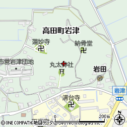 福岡県みやま市高田町岩津周辺の地図