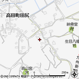 福岡県みやま市高田町田尻974周辺の地図