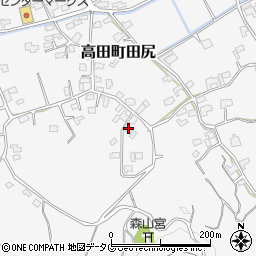 福岡県みやま市高田町田尻815周辺の地図