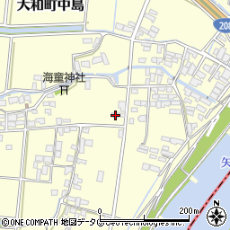 福岡県柳川市大和町中島2237周辺の地図