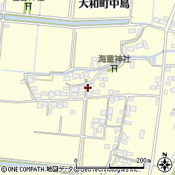 福岡県柳川市大和町中島2378周辺の地図