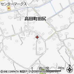福岡県みやま市高田町田尻816周辺の地図