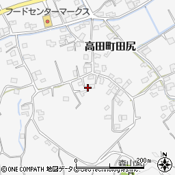 福岡県みやま市高田町田尻827周辺の地図