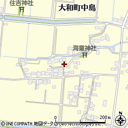 福岡県柳川市大和町中島2381周辺の地図