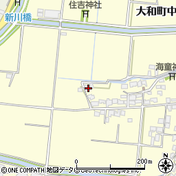 福岡県柳川市大和町中島2411周辺の地図