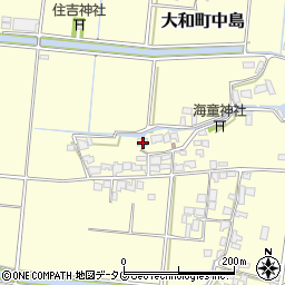 福岡県柳川市大和町中島2388周辺の地図