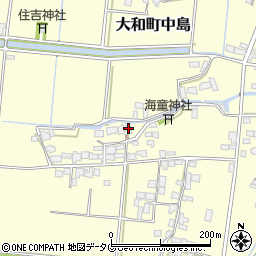 福岡県柳川市大和町中島2380周辺の地図