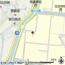 福岡県柳川市大和町中島2434周辺の地図