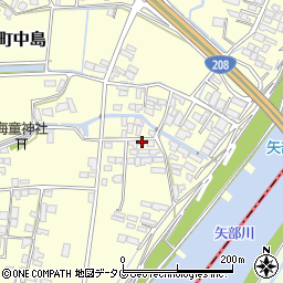 福岡県柳川市大和町中島2232周辺の地図
