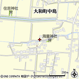 福岡県柳川市大和町中島2156周辺の地図