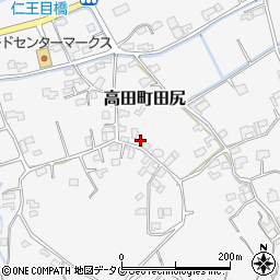 福岡県みやま市高田町田尻934周辺の地図
