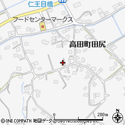福岡県みやま市高田町田尻921周辺の地図