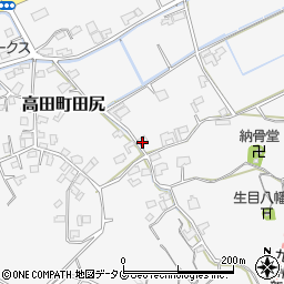 福岡県みやま市高田町田尻1321周辺の地図