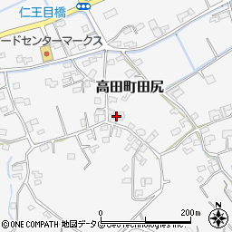 福岡県みやま市高田町田尻929周辺の地図