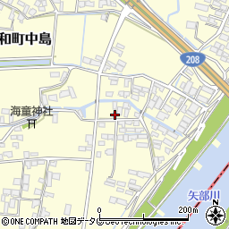 福岡県柳川市大和町中島2228周辺の地図