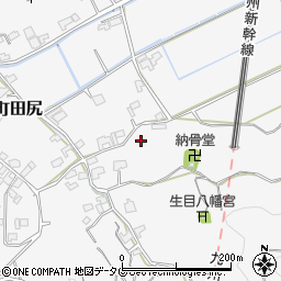福岡県みやま市高田町田尻1298周辺の地図