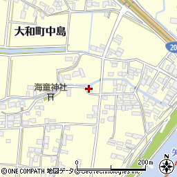 福岡県柳川市大和町中島2339周辺の地図