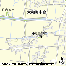 福岡県柳川市大和町中島2155周辺の地図