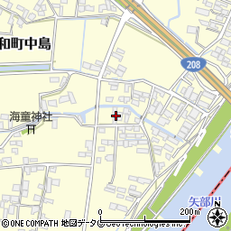 福岡県柳川市大和町中島2227周辺の地図