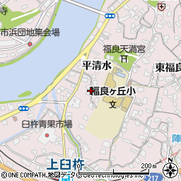 大分県臼杵市平清水周辺の地図