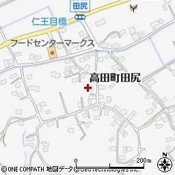 福岡県みやま市高田町田尻927周辺の地図