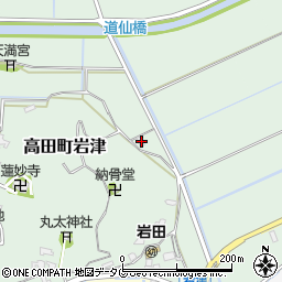 福岡県みやま市高田町岩津687周辺の地図