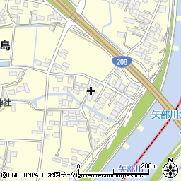 福岡県柳川市大和町中島2191周辺の地図