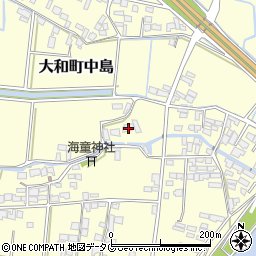 福岡県柳川市大和町中島2168周辺の地図