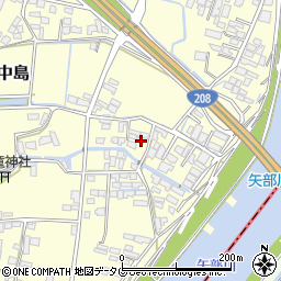 福岡県柳川市大和町中島2186周辺の地図