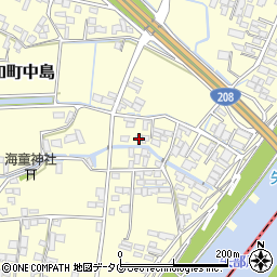 福岡県柳川市大和町中島2178周辺の地図
