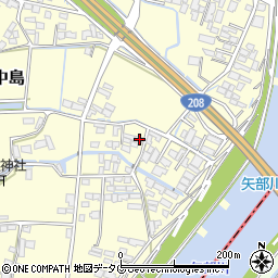 福岡県柳川市大和町中島2185周辺の地図
