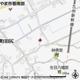 福岡県みやま市高田町田尻1350周辺の地図