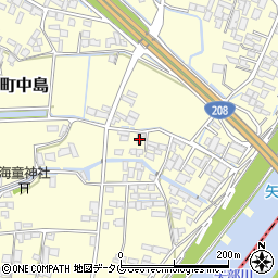 福岡県柳川市大和町中島2179周辺の地図