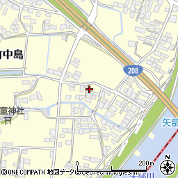 福岡県柳川市大和町中島2183周辺の地図