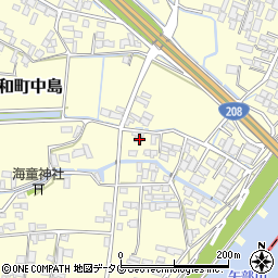 福岡県柳川市大和町中島2174周辺の地図