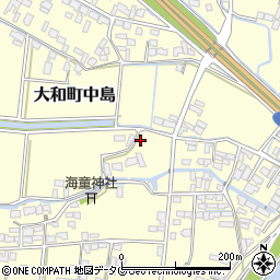 福岡県柳川市大和町中島2169周辺の地図