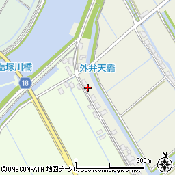 福岡県柳川市大和町皿垣開2525周辺の地図