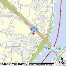 福岡県柳川市大和町中島1656周辺の地図