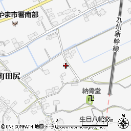 福岡県みやま市高田町田尻1355周辺の地図