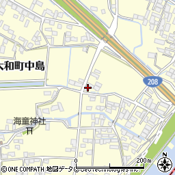 福岡県柳川市大和町中島1835周辺の地図