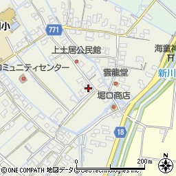 福岡県柳川市大和町皿垣開528周辺の地図