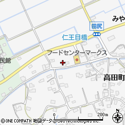 福岡県みやま市高田町田尻1432周辺の地図