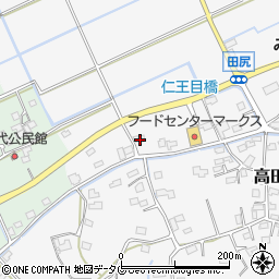 福岡県みやま市高田町田尻1438周辺の地図