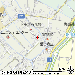 福岡県柳川市大和町皿垣開455周辺の地図