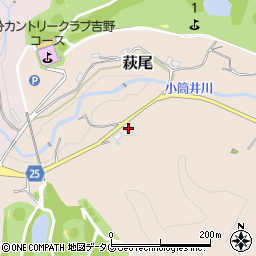 大分県大分市萩尾1107周辺の地図