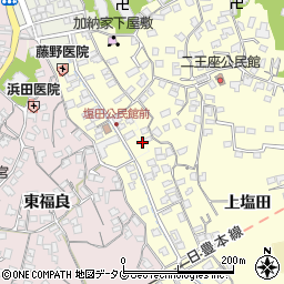 大分県臼杵市二王座76周辺の地図